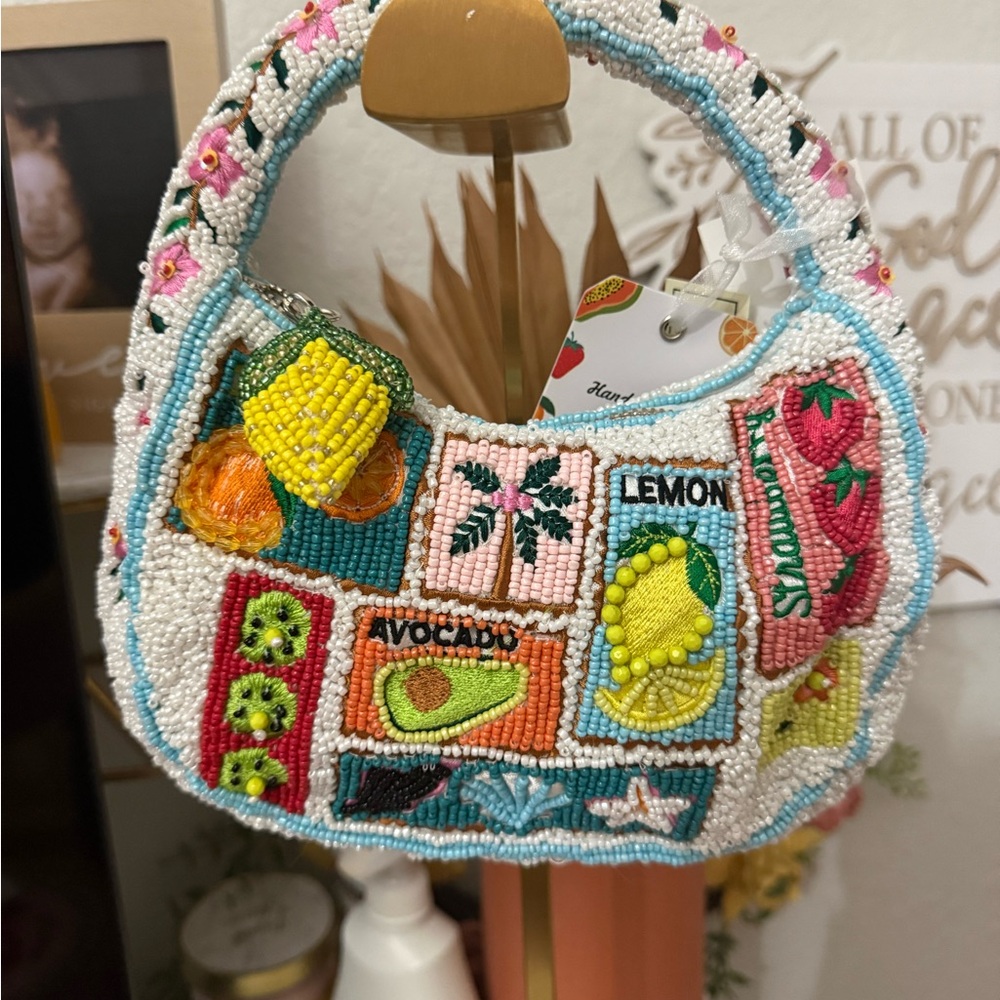 Viral TJMaxx Tropical Beaded Fruit Patch Mini Bag - Multicolor